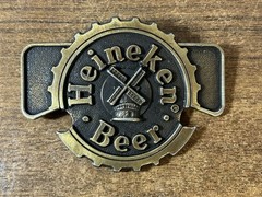 Heineken Beer Belt Buckle With built-in Bottle Opener 1970s Vintage