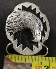 EAGLE HEAD BIRD WILDLIFE NATURE BELT BUCKLE SISKIYOU MADE IN USA 1996