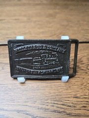Wells Fargo & Company Stage Coach Train Banker Forwarders Bronze Belt Buckle
