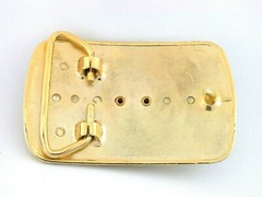 Banded Arizona Agate Cabochon Cab Gemstone Gem Gold Color Belt Buckle PBB26