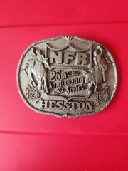 VTG 1983 FIRST EDITION Hesston 25th Anniv. NFR National Finals Rodeo Belt Buckle