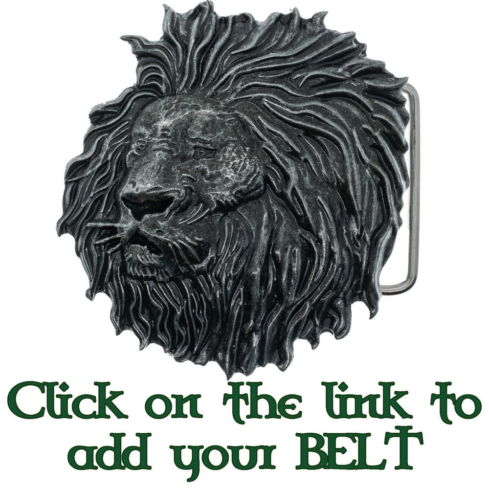 Lion Head Buckle Legend Bob Marley lion of Judah Wild Animal Big Cat Rasta