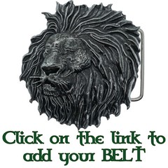 Lion Head Buckle Legend Bob Marley lion of Judah Wild Animal Big Cat Rasta