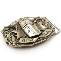 German silver belt buckle Templar, knight belt buckle, Crusader Knight buckle