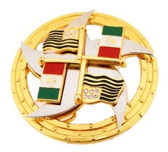 Mexican American Two Flag Spinners Belt Buckle Western Cowboy Rodeo Multicolored