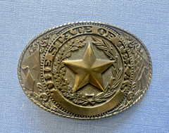 Vintage « The State Of Texas » The Great American Buckle Co. Belt