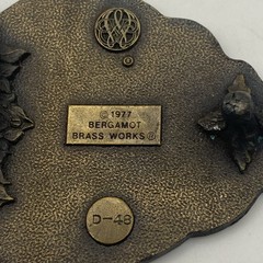 Bergamot Brass Works Vintage 1977 D-48 Scenic Sunset Buckle 1.5in Belt