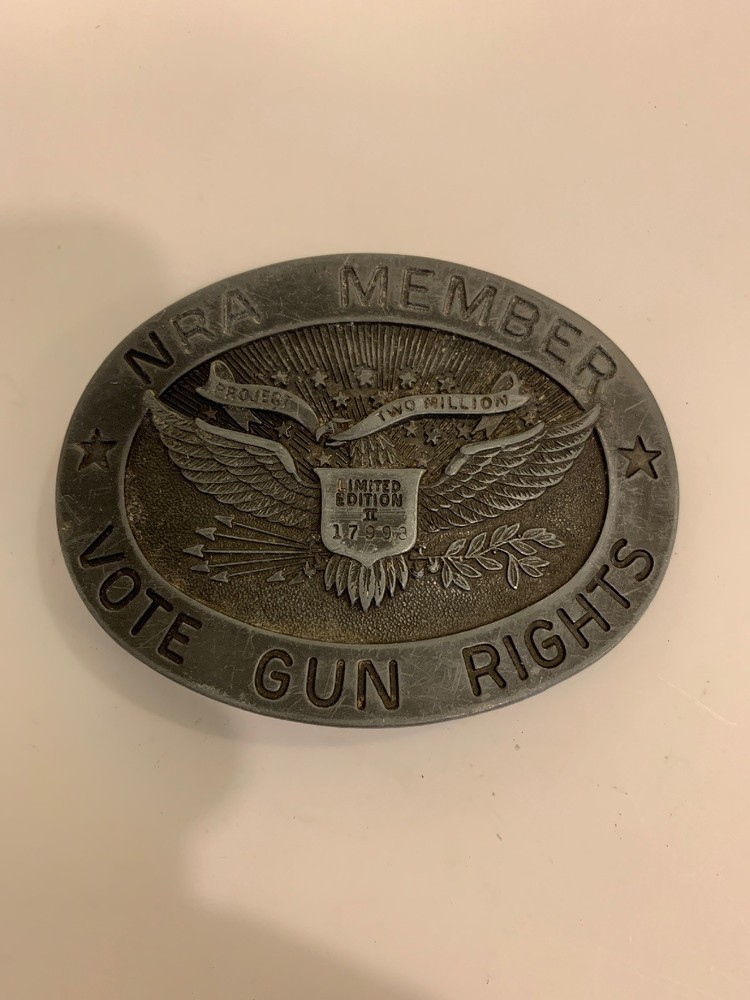 NRA Member Vote Gun Rights Belt Buckle Limited Edition No.17993