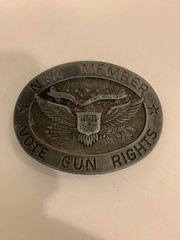 NRA Member Vote Gun Rights Belt Buckle Limited Edition No.17993