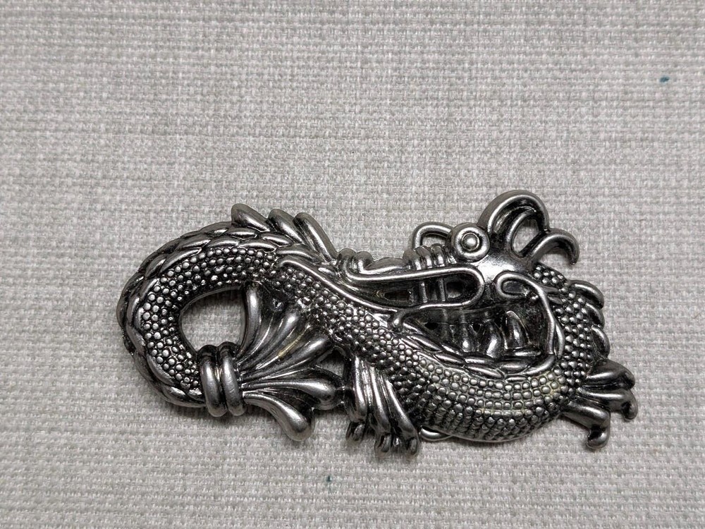 vintage Y2K belt buckle DRAGON metal ASIAN cowboy western CHINESE japanese