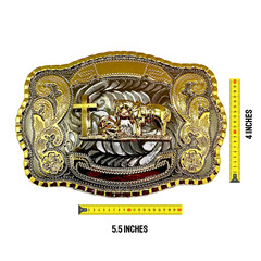 Praying Cowboy Religious Western Belt Buckle. Hebilla vaqura