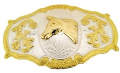Horse Head Saddle Shoe Belt Buckle Western Rodeo Costume Big Men Women Cowboy