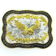 flying american eagle belt buckle pewter in silver black and gold 4×3 inches