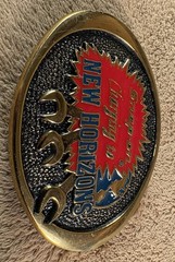 Belt buckle 3.5&Prime; Snap on Tools charging to New Horizons brass by BTS