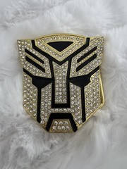 New Men’s Animal Face Studded Rhinestone Belt Buckle New