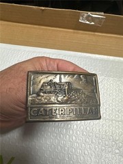 Vintage Caterpillar Bulldozer Belt Buckle