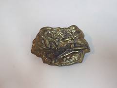 Belt Buckle Aviation Private Prop Airplanes Vtg Metal 3-3/8&Prime; x 2&Prime; wide