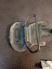 Gold Tone Solid Brass Antique Guitar Music Novelty Metal Belt Buckle 1980