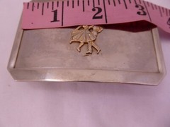 Lyntone Dancing Couple Belt Buckle Nickle Plated Western American Retro 3&Prime; X 2&Prime;