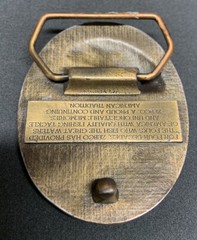 Zebco 40th Anniversary 1949-1989 Limited Edition Fish metal belt buckle