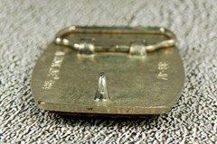 Bass Fishing vintage belt buckle western leather on metal Alumaline