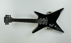 Vintage Electric Guitar Belt Buckle VEECE USA Music Instrument Black Buckle