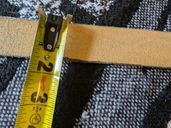 Vintage Western Leather Belt Unmarked Brass Buckle Hand Tooled sz 46 Used