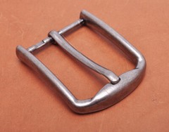 40mm Men Silver Quality Classic DIY Leathercraft Heel Bar Prong Pin Belt Buckle