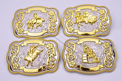 Bull Ride Rodeo Animal Long Huge Rodeo Cowboy Western Shine Belt Buckle Mens