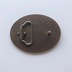 Red Copper Plated Western Rope Oval Blank Metal Fashion Belt Buckle