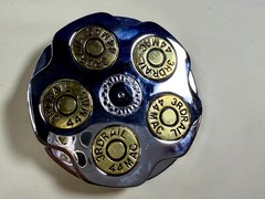 3RDRAIL Magnum 44 Revolver Gun Shell Bullet Moving Collectors Belt Buckle