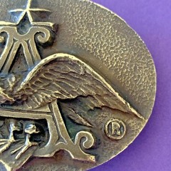 ANHEUSER BUSCH BELT BUCKLE EAGLE/LETTER &lsquo;A » LOGO American Beer Advertising 3.5&Prime;