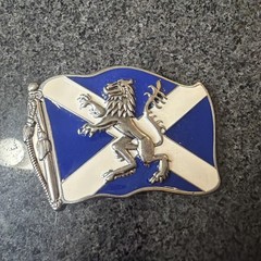 St. Andrew&rsquo;s Cross with Rampant Lion Celtic Belt Buckle Bottle Opener