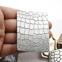 Croco Look Belt Buckle Zamak Raw – Striking Urban Style Industrial Design