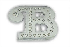 Initial Letter Cursive Silver Chrome Rhinestones Belt Buckle A to Z Alphabet New