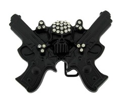 Skull Belt Buckle Vintage Crossbones Silver Metal Fashion Gothic Usa Tattoo Mens