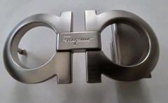 AUTH. SALVATORE FERRAGAMO SILVER GANCINI BELT BUCKLE FOR 1.3&Prime; WIDE BELT STRAP