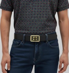 Grid Belt Buckle Rectangular Old Brass Vintage Braided Pattern Masculine