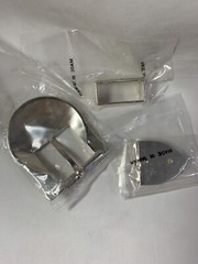 Ivan 3 pc Silver e Buckle and Slide Set