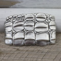 Croc belt buckle buckle reptile crocodile ornament silver for removable belt