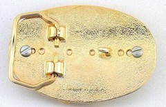 Gold Color Oval Western 1921 Morgan Silver Dollar Belt Buckle EBS8333