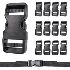 10Pcs Plastic Side Release Buckles Clip for Paracord Backpack Pet Collar Webbing