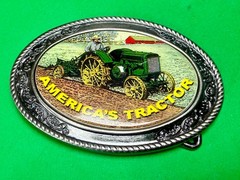 America&rsquo;s Tractor Agricultural Farm Scene Farmers Western Style Belt Buckle