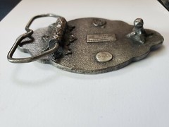 Vintage Bergamot Brass works Sailing boat Sunset Belt Buckle 1977 D-48