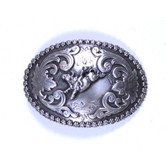 Nocona Silver Buckle rodeo western cowboy horse bull 3.5&Prime; x 2.5&Prime;