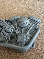 Vintage Harley-Davidson Thundering Steel Buckle 1991 BARON USA H412 Engine type