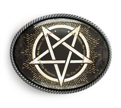 Inverted Pentagram Belt Buckle – Hermetic Pentacle Belt Buckle – 921