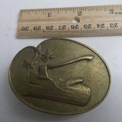 Vintage Boy Scouts of America Wood Badge Buckle BSA Beads Axe RARE HTF Scarce