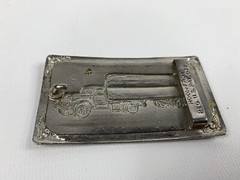 Vintage DECO Red TRACTOR TRAILER Big Rig TRUCK BELT BUCKLE Hook Fast