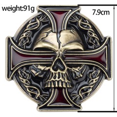 Cross Skull Belt Buckle Western Cowboy Motorcycle Riding Belt Buckle